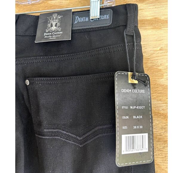 Denim Culture Jeans Mens Black 36/30 NWT - Picture 4 of 4